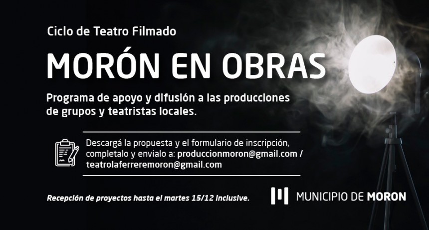 Morón: El Municipio lanzó la convocatoria #MorónEnObras para grupos de teatros locales 
