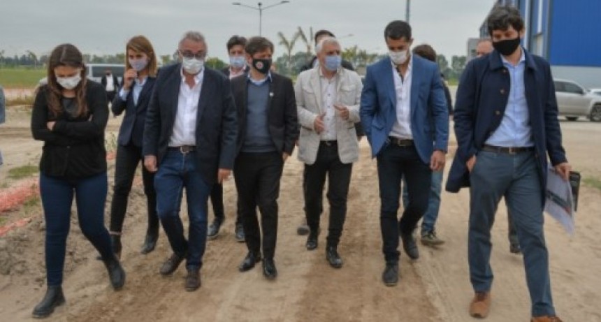 Tigre: Kicillof recorrió las obras de ampliación del Parque Industrial de Logística Norlog