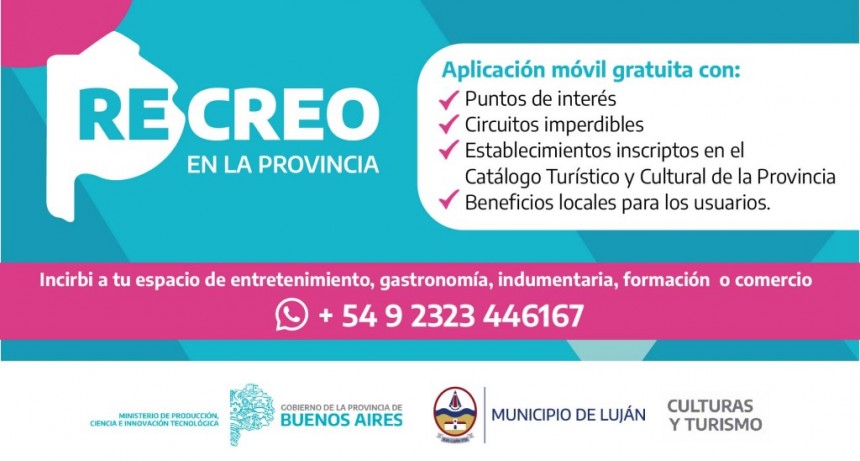 Luján: El Municipio convoca a formar parte de la aplicación ReCreo