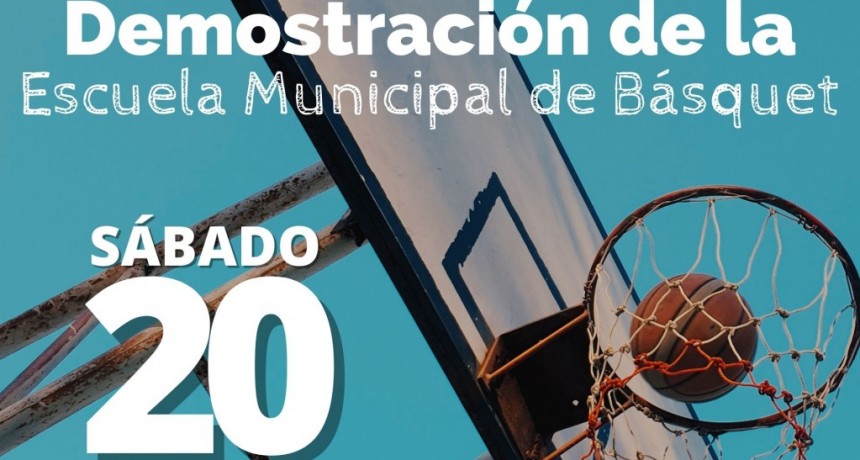 Baradero: Demostración de la Escuela Municipal de Básquet 