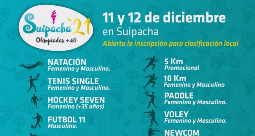 Mercedes: Deportes informa qu está abierta la inscripción para la clasificación local a las Olimpiadas + 40 