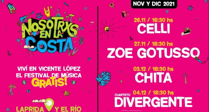 Festival de música frente al río en Vicente López