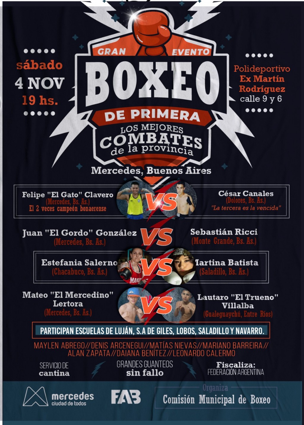 Mercedes: Este sábado se viene un gran evento de boxeo en el distrito 