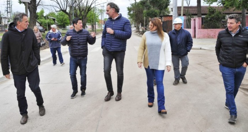 Malvinas Argentinas: Nardini y Katopodis habilitaron obras de pavimento en Pablo Nogués
