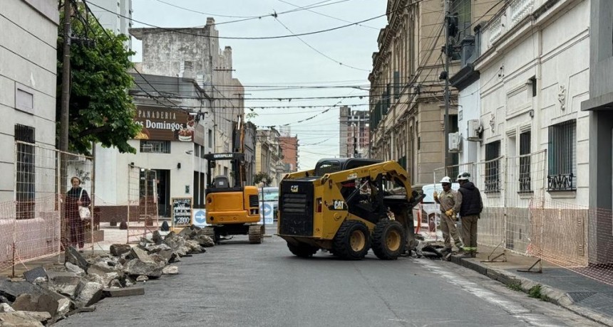 San Nicolás: Passaglia recorrió obras en el centro