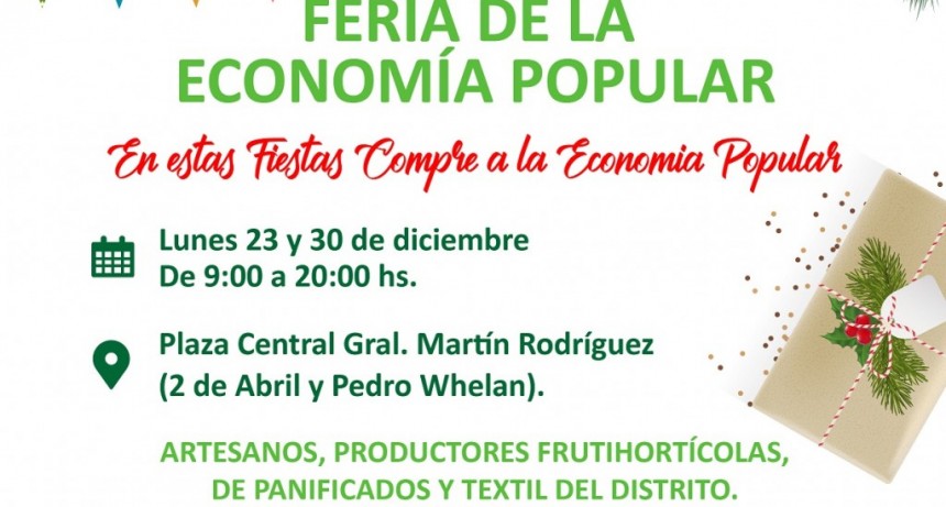 Gral. Rodr&iacute;guez: En la previa de las fiestas, se realiza la Feria de la Econom&iacute;a Popular