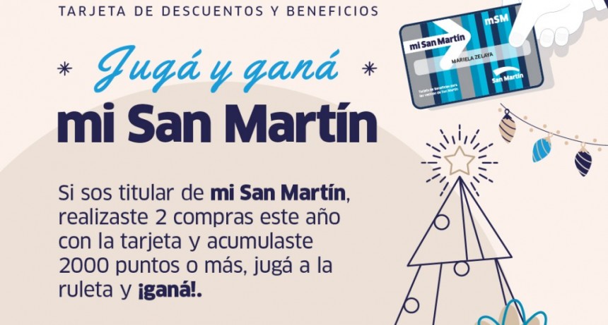 San Martín: El Municipio lanzó un nuevo Juego Navideño con la tarjeta mi San Martín 