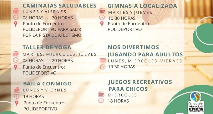 Tres Arroyos: Taller de Juegos recreativos para chicos durante el verano 