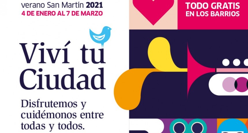 San Martín: Se viene el ciclo de verano “Viví tu Ciudad” 