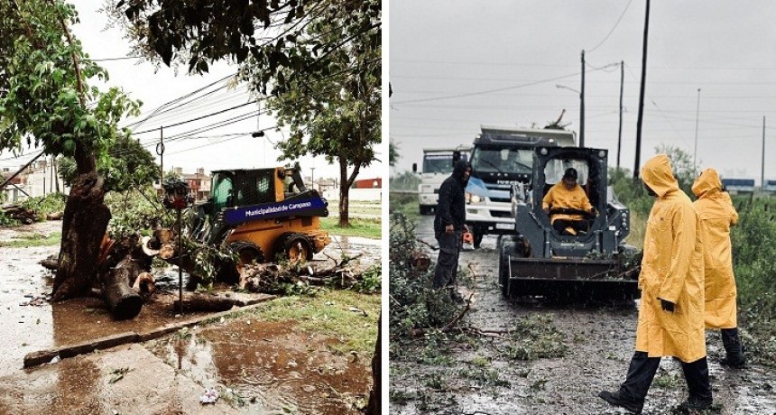Campana: Por el temporal, se atendieron y resolvieron más de 200 contingencias