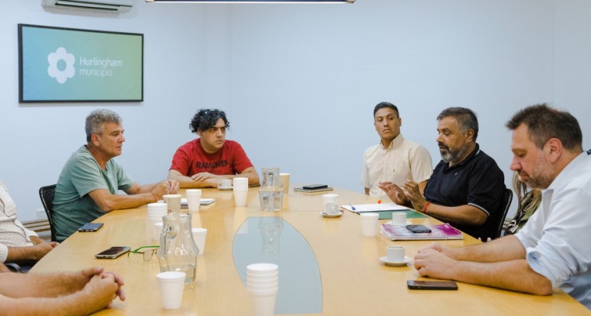 Hurlingham: Zabaleta encabezó una reunión de trabajo con los gremios municipales