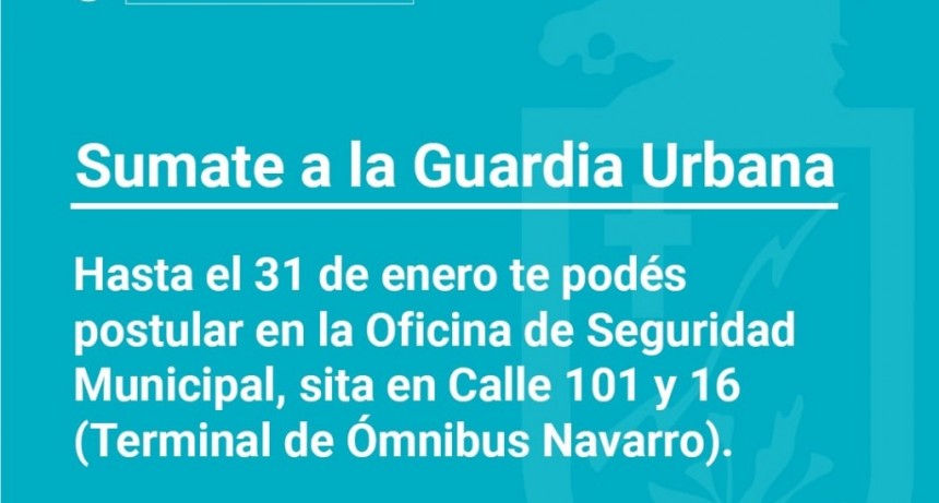 Navarro: Comenzó la inscripción a la Guardia Urbana