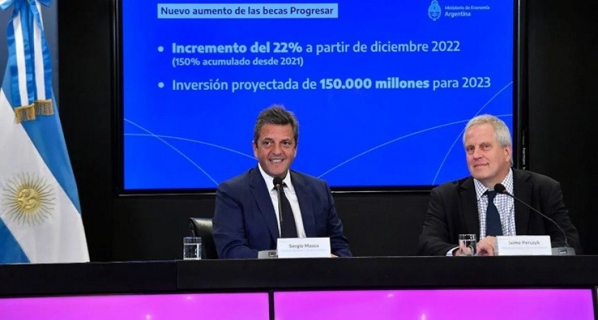 Massa y Perczyk anunciaron un nuevo aumento de las becas Progresar
