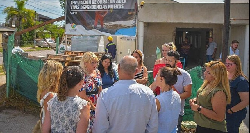 Escobar: Avanzan importantes obras escolares en Garín e Ingeniero Maschwitz