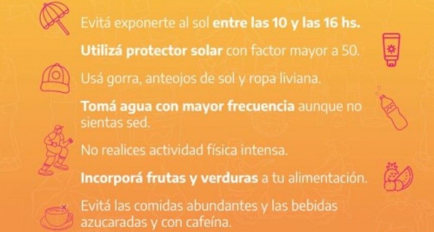 La Provincia emite recomendaciones para evitar golpes de calor