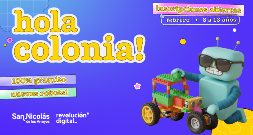 San Nicolás: Comenzó la inscripción a la Colonia de Robótica 2026