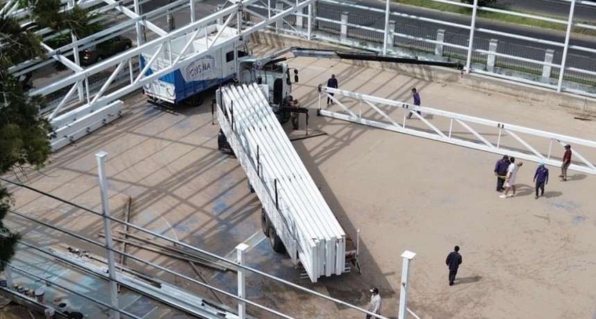 San Martín: Avanza la renovación integral del playón deportivo del Parque José Hernández