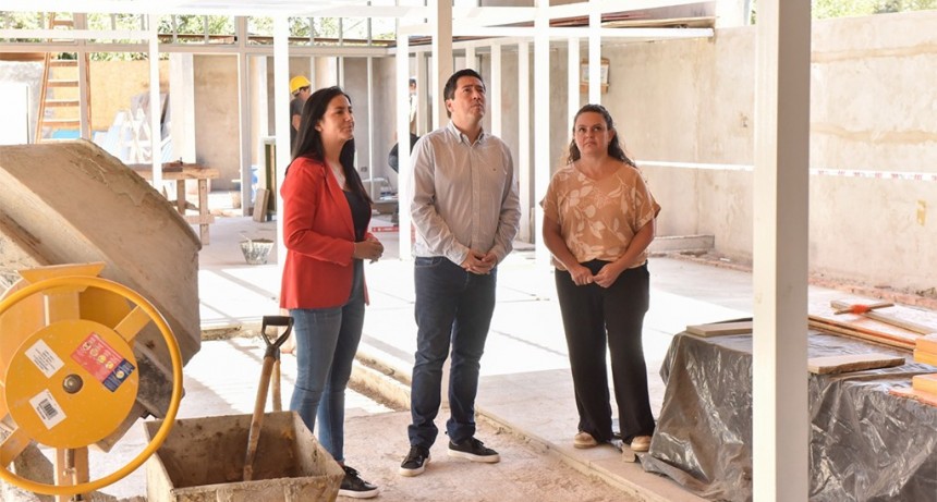 Malvinas Argentinas: Noe Correa y Leo Nardini supervisaron los avances de obra del “CDI Grand Bourg”