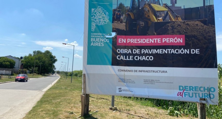 Pte. Perón: Finalizó la obra de pavimentación de la calle Chaco 