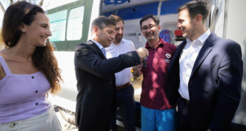 Kicillof encabezó el lanzamiento del nuevo Sistema de Emergencias de Lanús