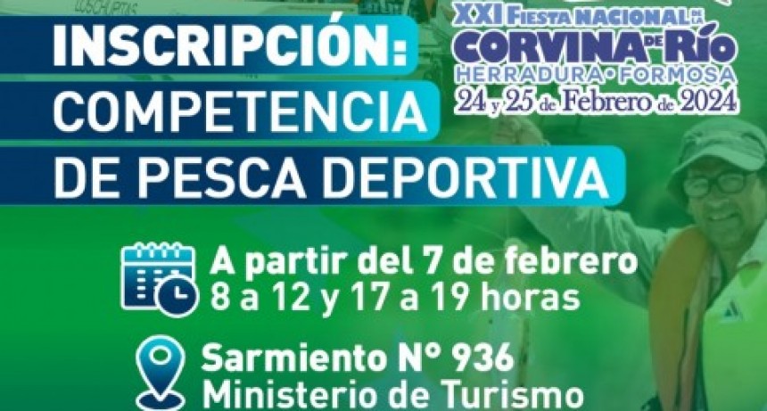 Formosa: Comenzó la inscripción a la competencia de Pesca Deportiva de la Fiesta Nacional de la Corvina de Río