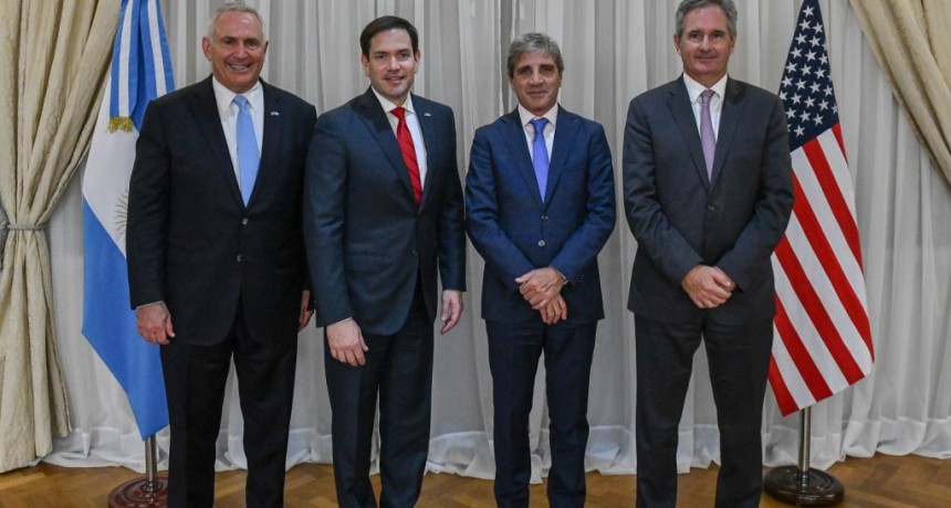 Luis Caputo se reunió con el Senador de Florida, Marco Rubio y el Embajador, Marc Stanley