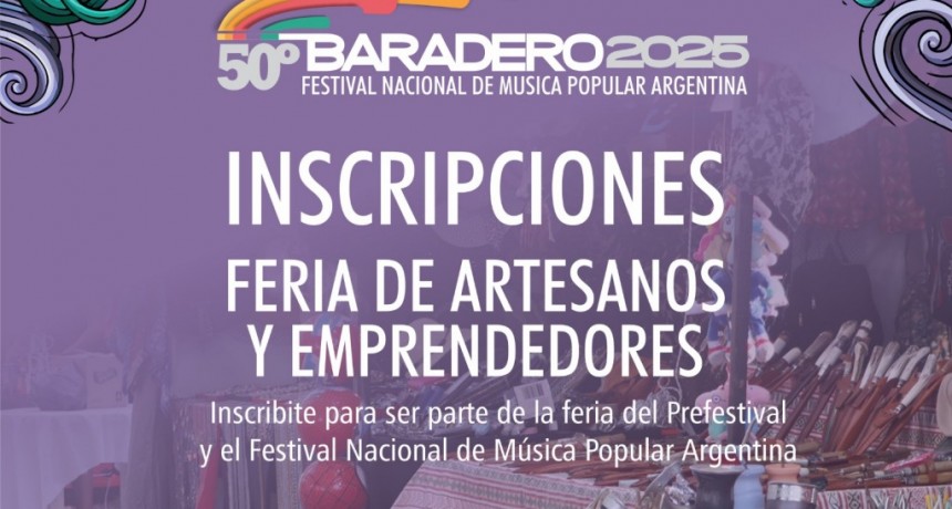Baradero: Continúa la inscripción para formar parte de la Feria de Artesanos y de Emprendedores en el Prefestival y el Festival 2025