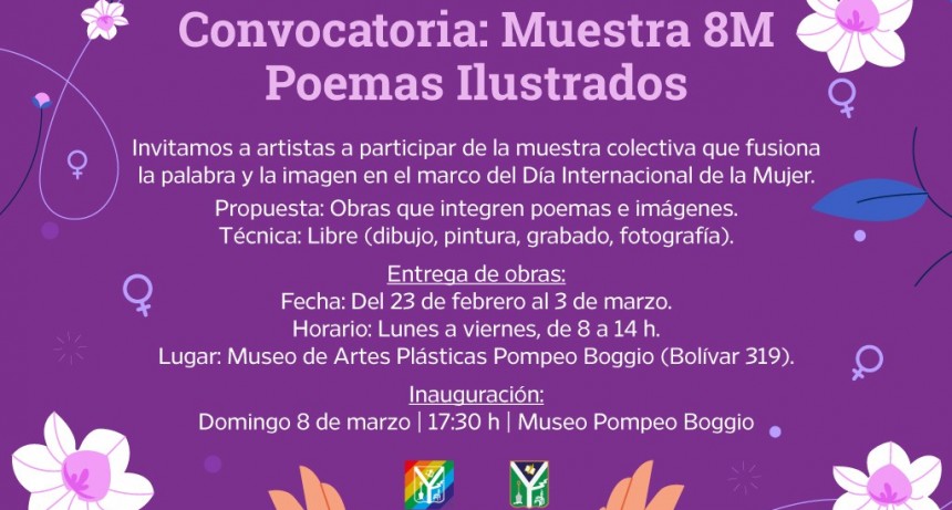 Chivilcoy: Abrió la convocatoria a la muestra colectiva “Poemas Ilustrados” por el Día Internacional de la Mujer