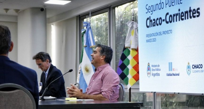 Capitanich y Katopodis presentaron al BID el proyecto del segundo puente Chaco-Corrientes