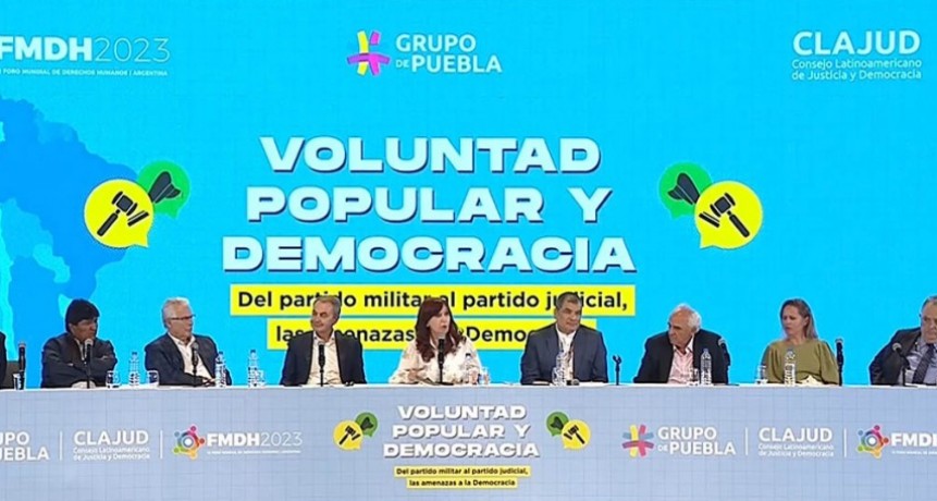 Fuerte respaldo internacional del Grupo de Puebla hacia CFK en un encuentro en Buenos Aires