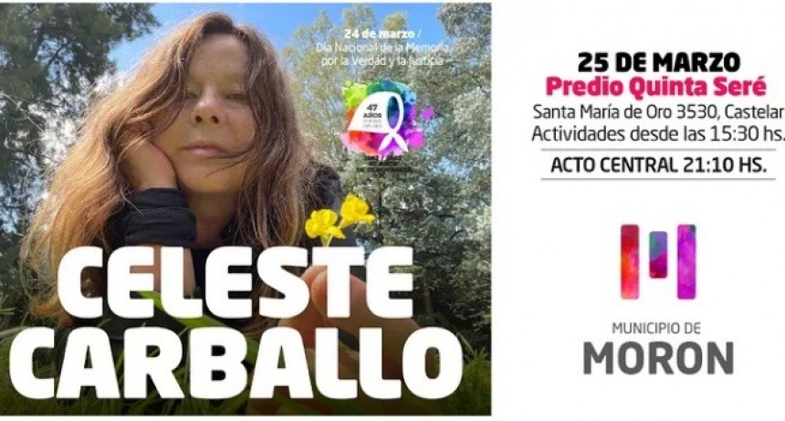 Morón: “Conociendo Rusia” y Celeste Carballo se presentarán en el Predio Quinta Seré por el Día de la Memoria