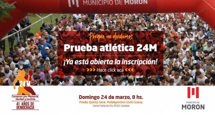 Morón: Se viene una nueva edición de la Prueba Atlética por Memoria, Verdad y Justicia