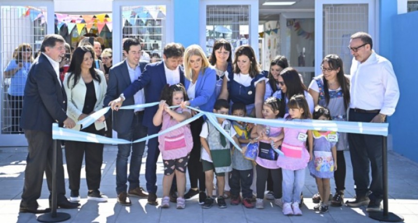 Kicillof inauguró un nuevo Jardín de Infantes en Malvinas Argentinas