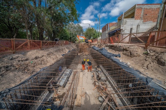 La Provincia finalizó el nuevo sistema de desagües pluviales en Paso del Rey