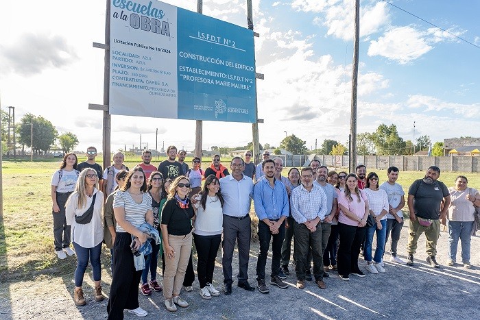Azul: Comenzaron los trabajos para la construcción del edificio del Instituto 2