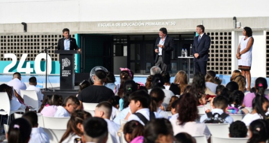 Kicillof encabezó el acto que dio inicio al ciclo lectivo 2025 en Pilar