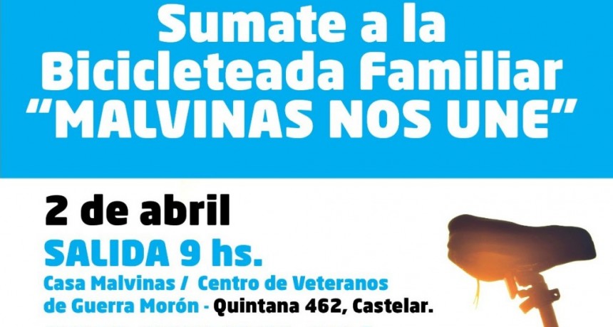 Morón: El Municipio organiza una bicicleteada por el Día del Veterano y de los Caídos en la Guerra de Malvinas