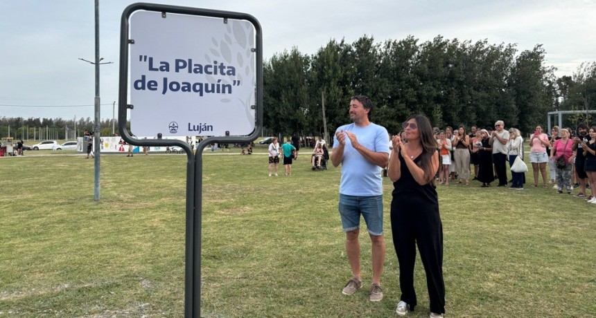 Luj&aacute;n: Boto inaugur&oacute; la Plaza de Joaqu&iacute;n en la localidad de Pueblo Nuevo