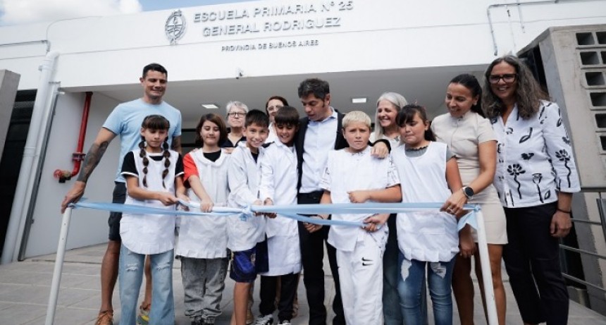 Kicillof inaugur&oacute; la nueva Escuela Primaria N�25 en General Rodr&iacute;guez