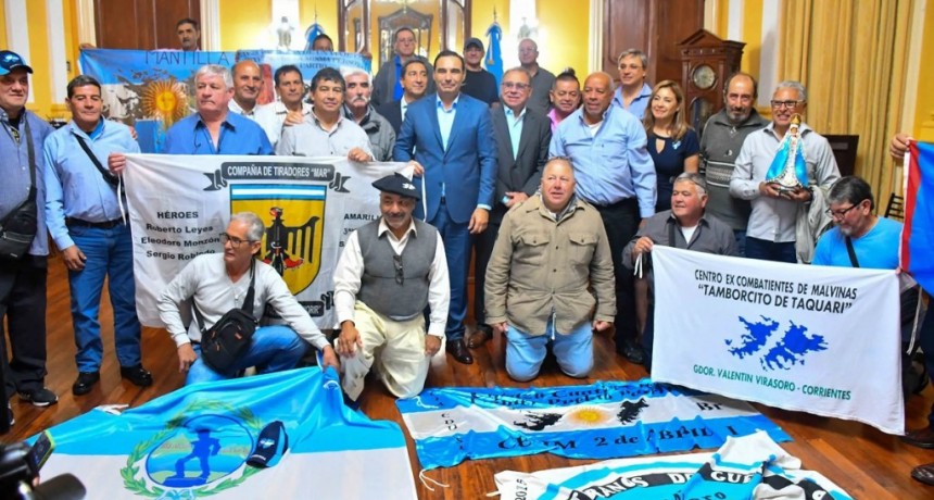 Corrientes: Valdés recibió a los ex Combatientes y ratificó que la causa Malvinas es “política de Estado”