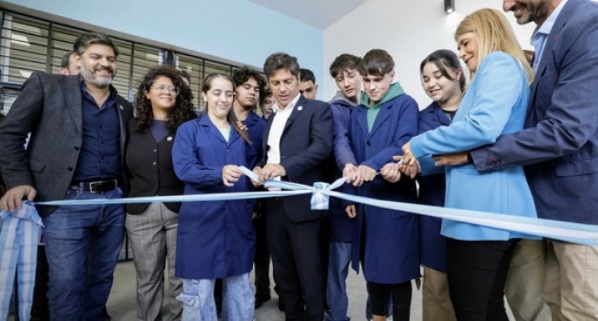 Kicillof inauguró el nuevo edificio de la Escuela Técnica N°1 de Punta Indio