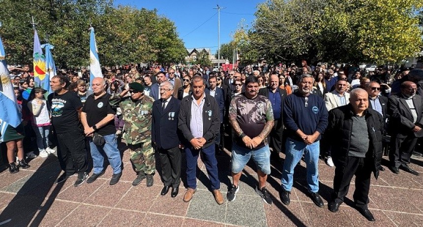 Pte. Perón: Blanca Cantero encabezó un emotivo acto de los Veteranos y Caídos en la gesta de Malvinas 