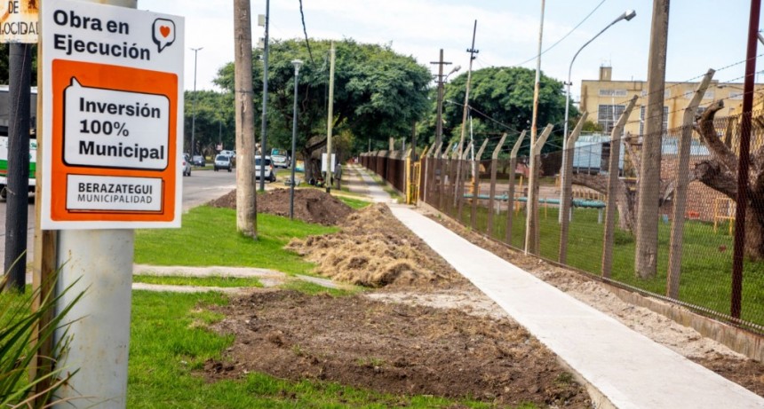 Berazategui: Etapa final para la puesta en valor del Paseo Aeróbico de la Av. Mitre 