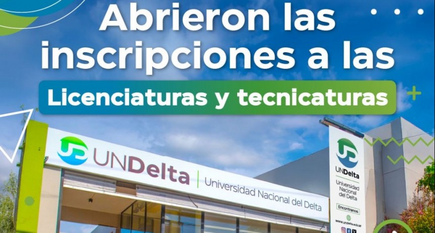 San Fernando: Abrieron las inscripciones a las carreras de la Universidad Nacional del Delta  