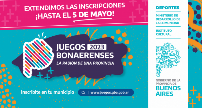Se extendió la inscripción a Los Juegos Bonaerenses 2023 