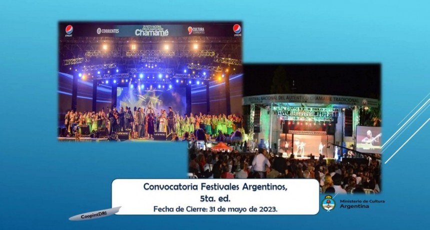 Corrientes: Esta abierta la convocatoria a los Festivales Argentinos 2023