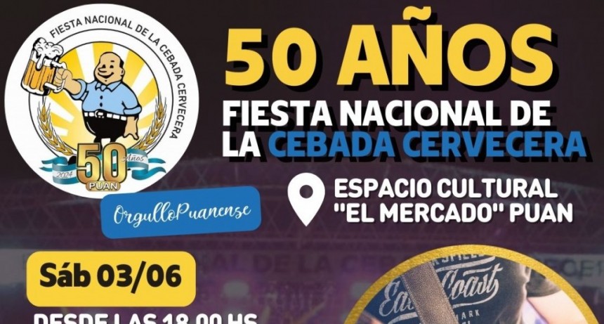 Puan: Se realizarán los festejos por los 50 años de la Fiesta Nacional de la Cebada Cervecera