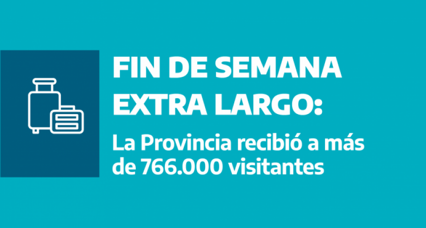 Fin de semana extra largo: la Provincia recibió a más de 766.000 visitantes