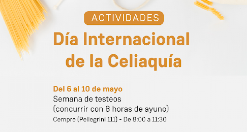 San Nicolás: La Municipalidad realizará actividades por el Día de la Celiaquía