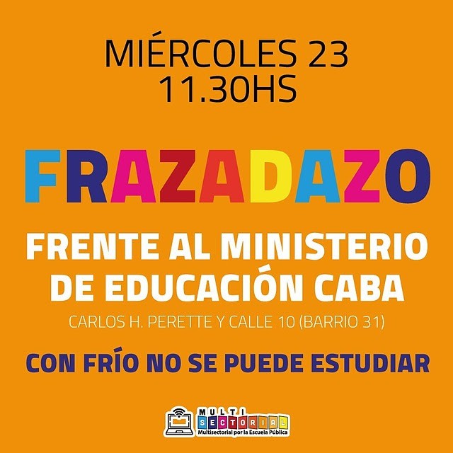 UTE: Con frío no se puede estudiar